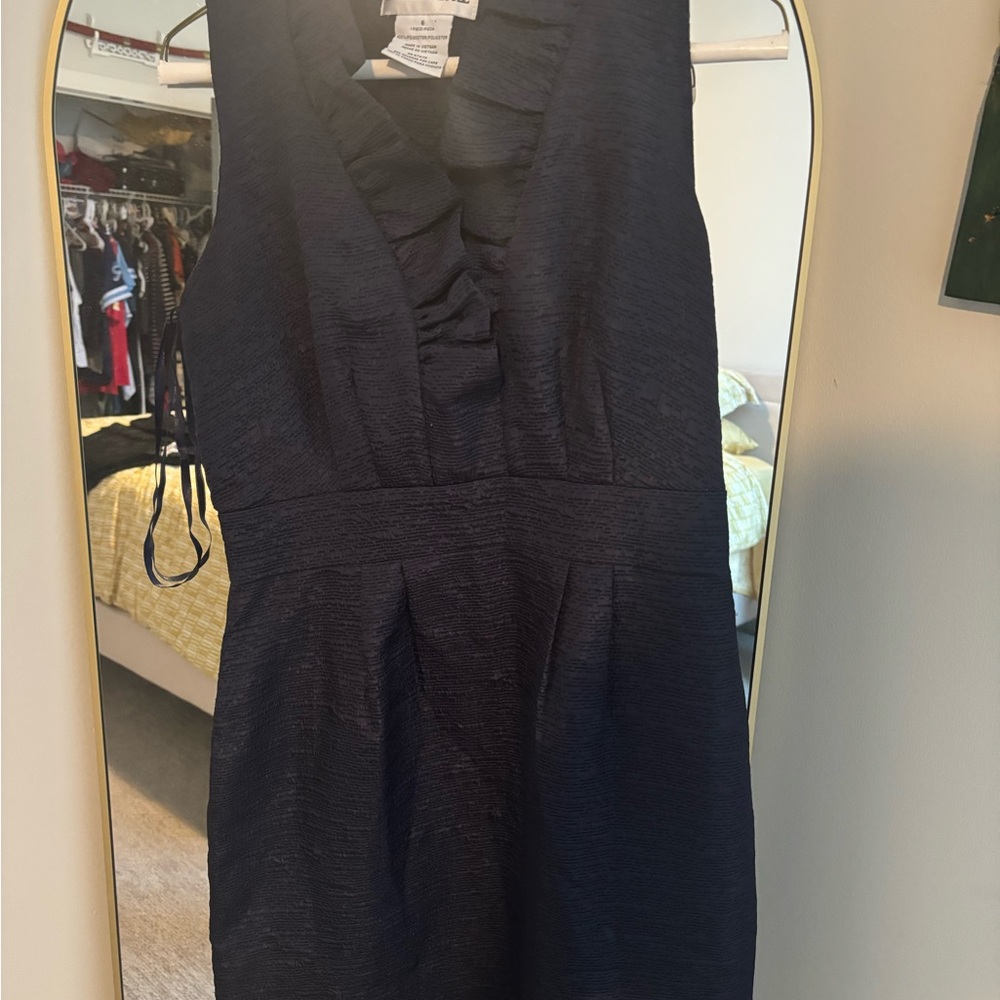 Elegant dark blue Sleeveless Dress